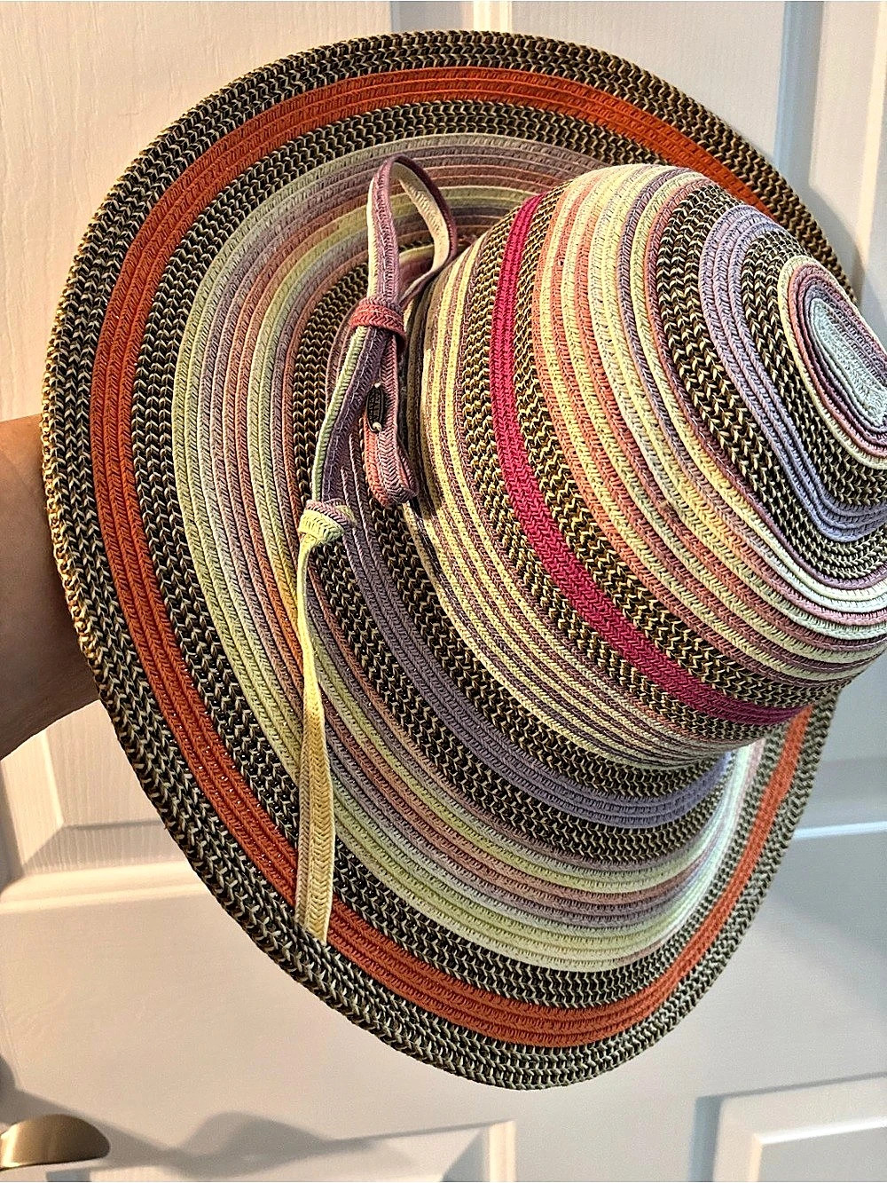 Scala Multicolor Woven Sun Hat Like New